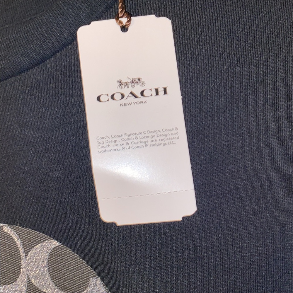 Coach Star Wars Logo Black Glitter Tee Shirt - Picture 7 of 16